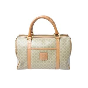 CELINE Boston Bag Macadam Beige Tan Leather